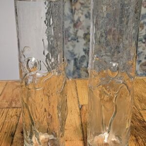 Set of 2 Vintage Libbey Glass La Femme Cocktail 3-D Tumbler 3 Dancing Nude Women
